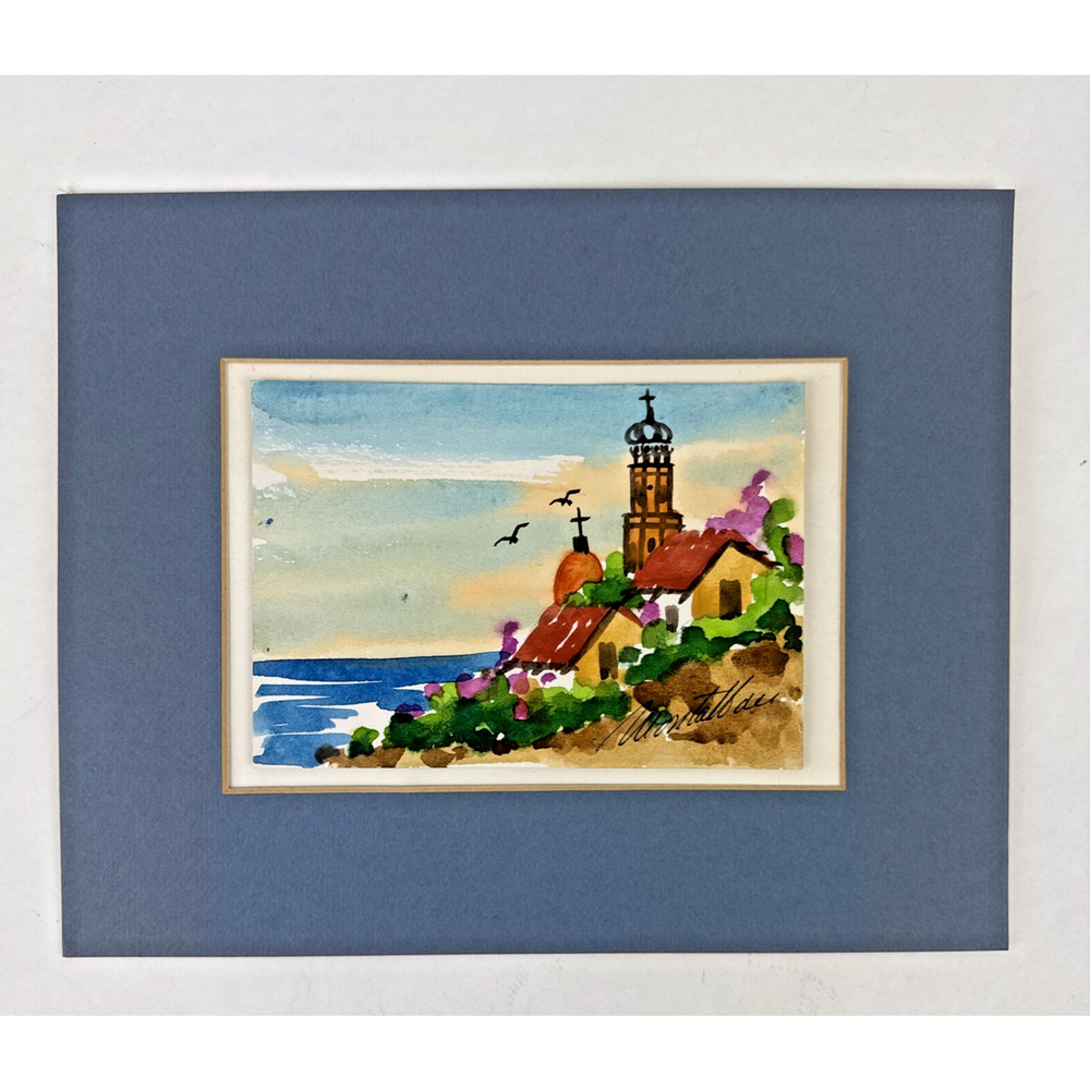 Original Seascape watercolor painting, 5x7 original and signed